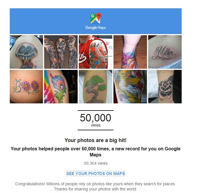 50,000 views for Sin on Skin pictures this year on Google!