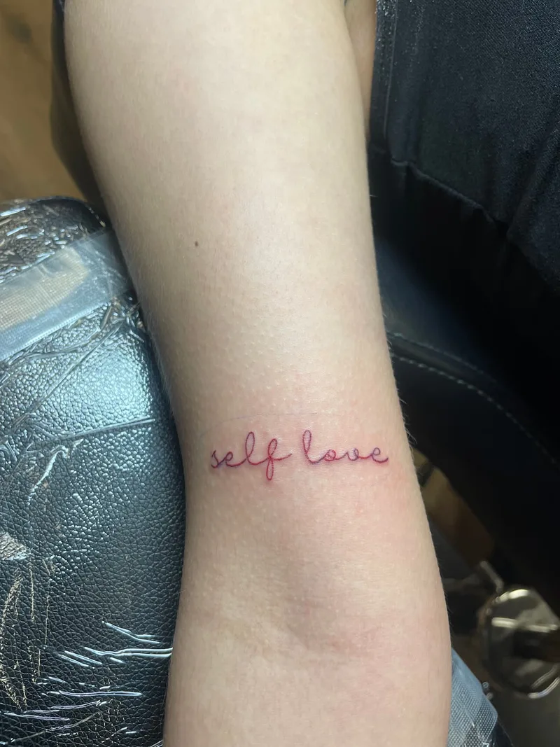 red writing by Jesse